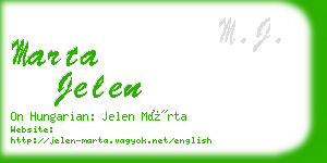 marta jelen business card